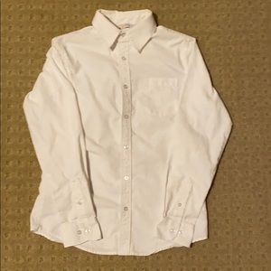Dennis White Long Sleeve Uniform Shirt